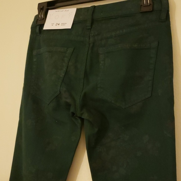 Women LOFT Modern Skinny Jeans Embellish w/Flowers - Picture 7 of 8